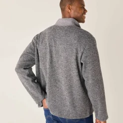 Sweat col camionneur zippé maille doublée molleton