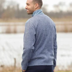 Sweat col camionneur zippé maille doublée molleton