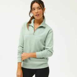 Sweat col montant zippé en molleton gratté