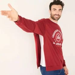 Sweat col rond facile à enfiler zippé côtés