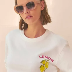 Sweat imprimé en molleton gratté