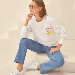 Sweat imprimé en molleton gratté