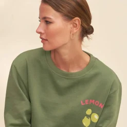 Sweat imprimé en molleton gratté