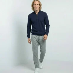 Sweat molleton col camionneur zippé