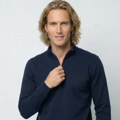 Sweat molleton col camionneur zippé