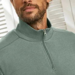 Sweat molleton col camionneur zippé