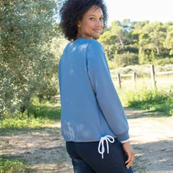 Sweat molleton, liens coulissés