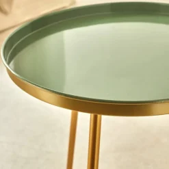 Table d'appoint laquée ronde