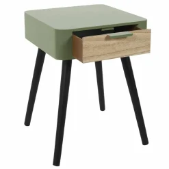 Table de chevet bicolore, 1 tiroir