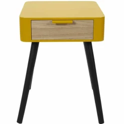 Table de chevet bicolore, 1 tiroir