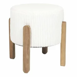 Tabouret cylindrique, pieds en bois