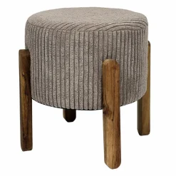 Tabouret cylindrique, pieds en bois