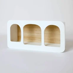 Étagère murale en bois forme arche