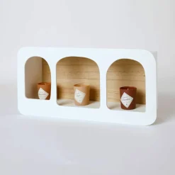 Étagère murale en bois forme arche