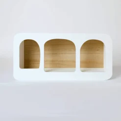 Étagère murale en bois forme arche