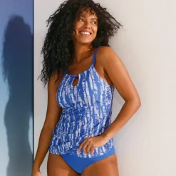 Tankini post-opératoire Gamao imprimé bleu écru