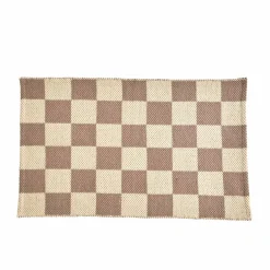 Tapis décoratif motif damier