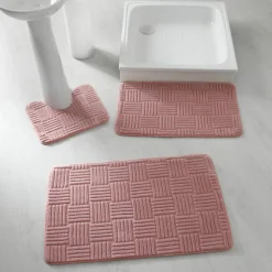 Tapis de bain effet damier