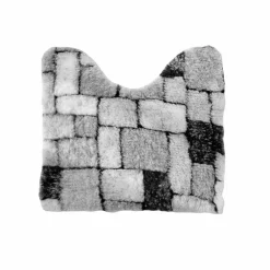 Tapis de bain mosaïque toucher peluche