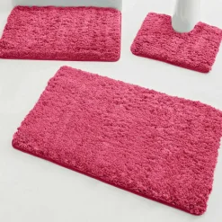 Tapis de bain uni moelleux microfibre