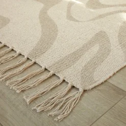 Tapis imprimé Evald pur coton