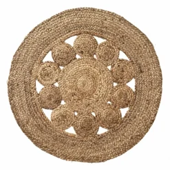 Tapis rond en jute