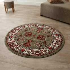 Tapis rond motifs perse