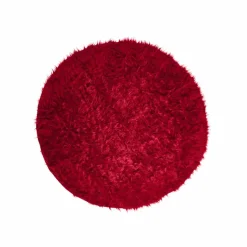 Tapis rond poils longs