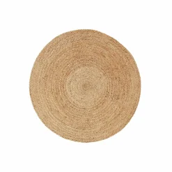 Tapis rond uni en jute tressé