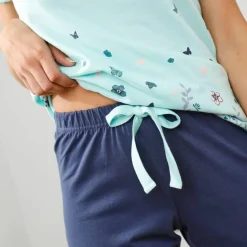 Tee-shirt base imprimée bucolique - manches courtes