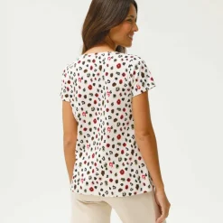 Tee-shirt manches courtes, imprimé peau de bête