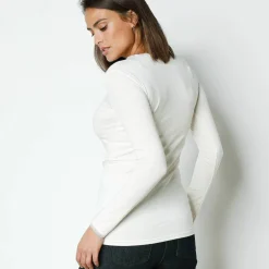 Tee-shirt manches longues chaleur seconde peau et détails dentelle