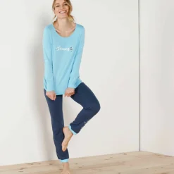 Tee-shirt manches longues – turquoise