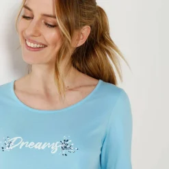 Tee-shirt manches longues – turquoise