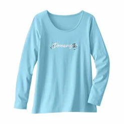 Tee-shirt manches longues – turquoise
