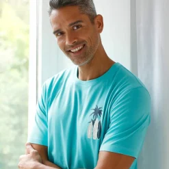 Tee-shirt pyjama manches courtes motif surf