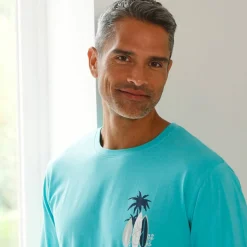 Tee-shirt pyjama manches longues motif surf