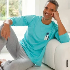 Tee-shirt pyjama manches longues motif surf