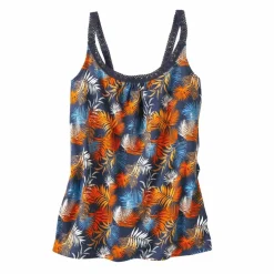 Top de pyjama en coton et macramé - imprimé tropical