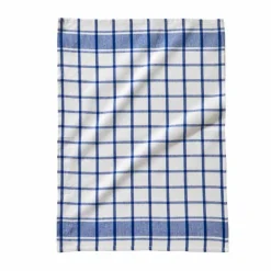 Torchon carreaux coton tissé teint - lot de 3