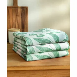 Torchons motif olives - lot de 3