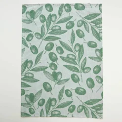 Torchons motif olives - lot de 3