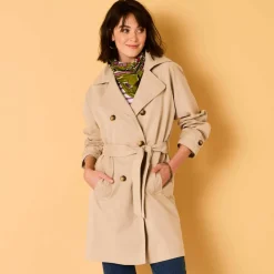 Trench déperlant ceinture amovible