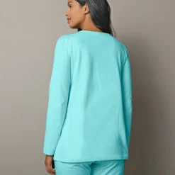 T-shirt base imprimée bucolique - manches longues
