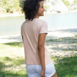 T-shirt bicolore manches courtes