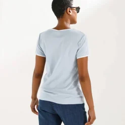 T-shirt bicolore manches courtes