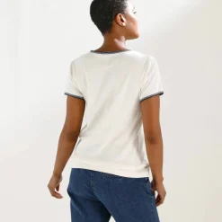 T-shirt bicolore manches courtes