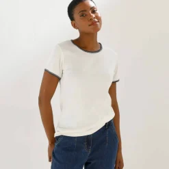 T-shirt bicolore manches courtes