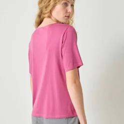 T-shirt boite brodé, manches courtes amples