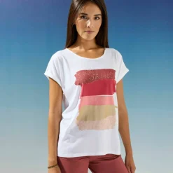 T-shirt boite imprimé 
